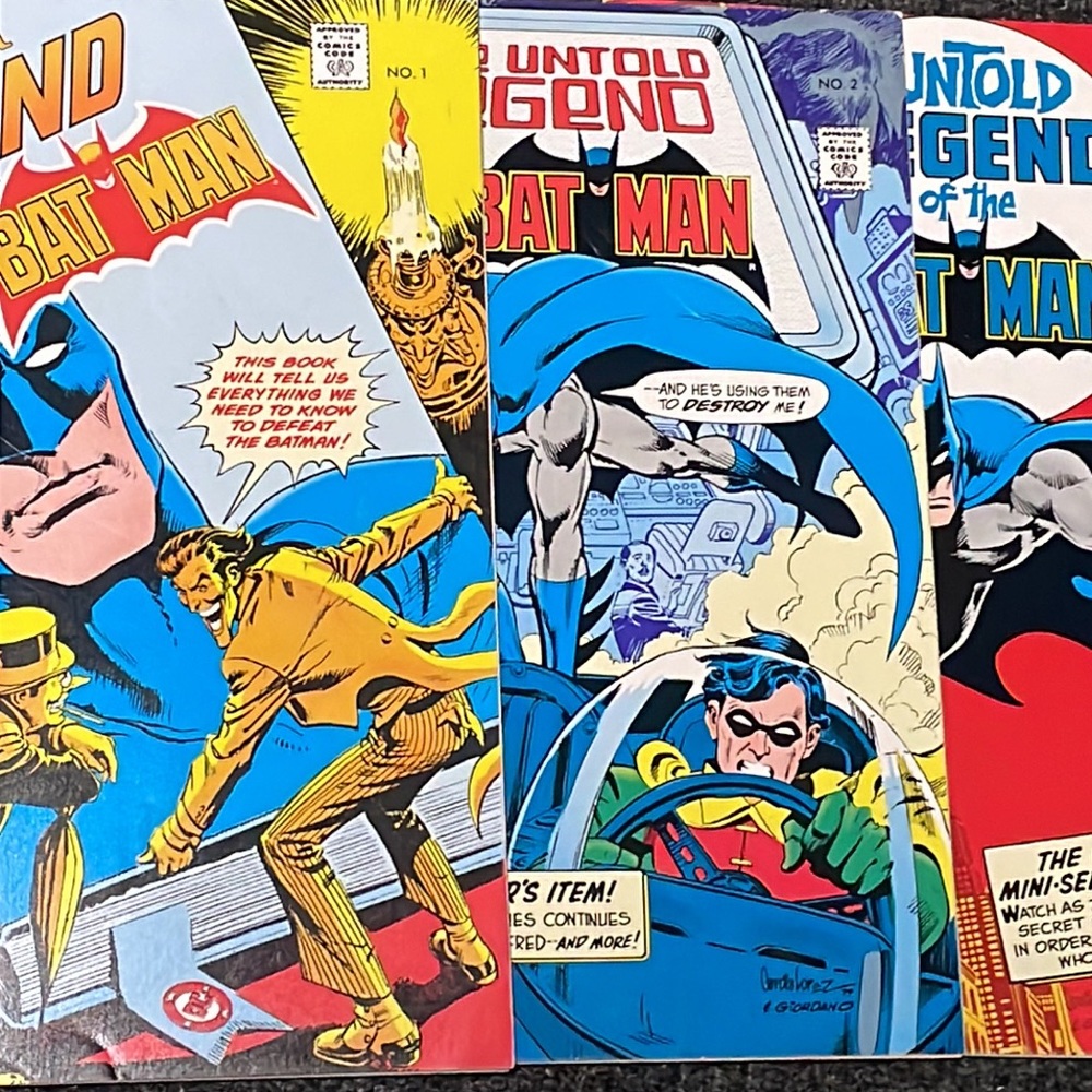 DC Comics The Untold Legend Of The Batman       Issues #1,2 & 3 -1980